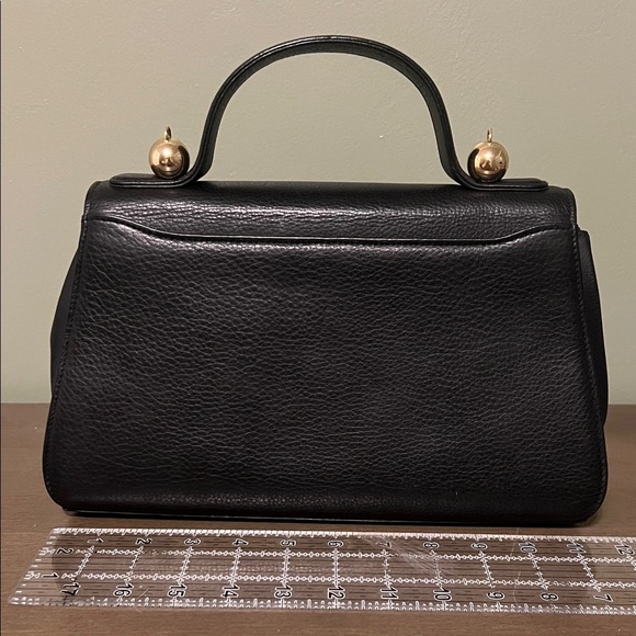 Mila Schon Black Leather Handbag - Picture 3 of 8
